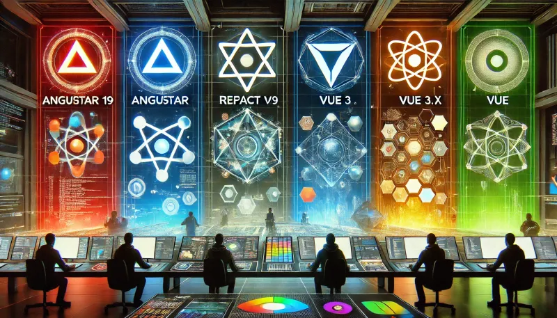 Frontend-Frameworks im Unternehmenseinsatz: Angular, React, Vue und Svelte im Vergleich 2025