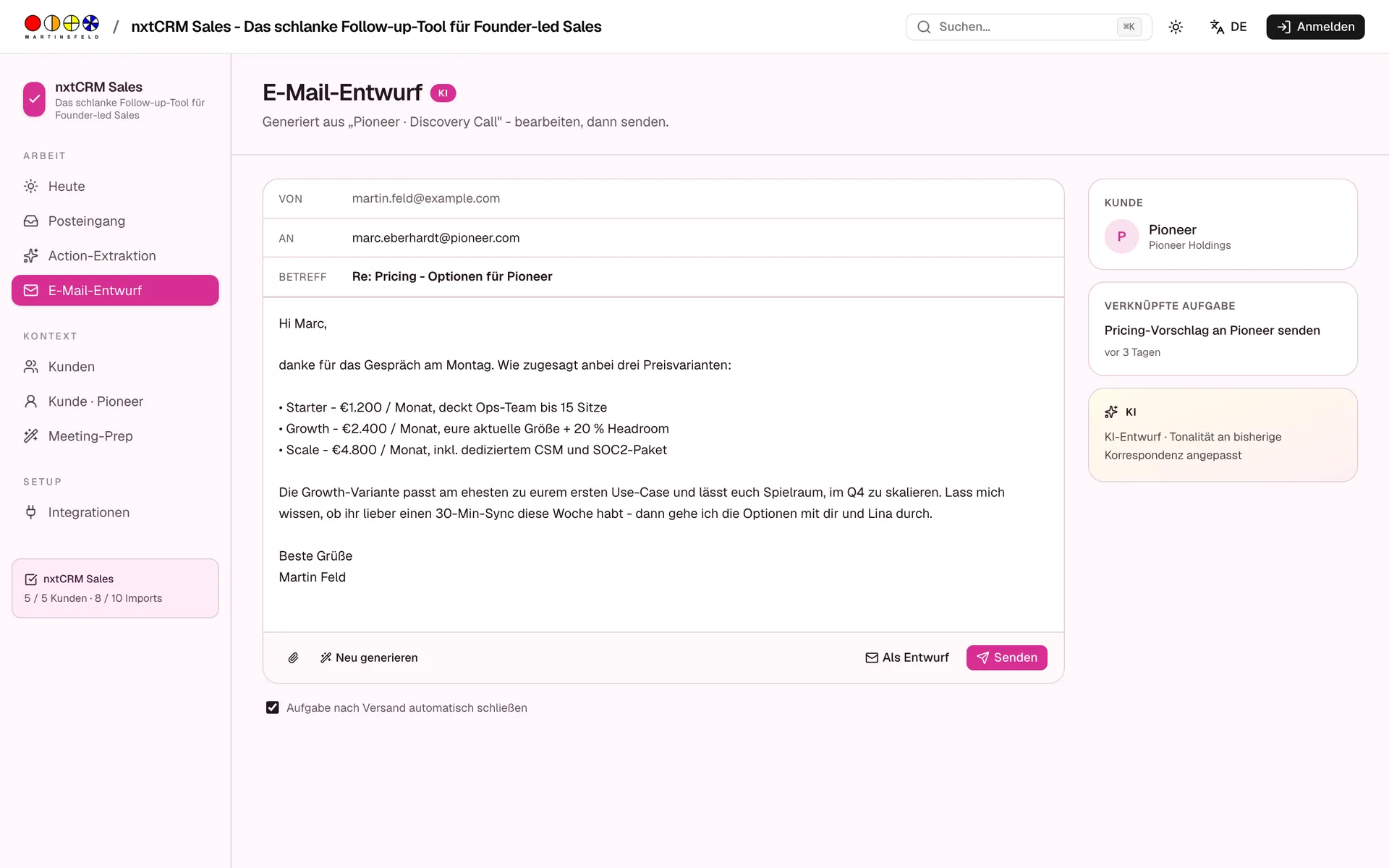 E-Mail-Entwurf