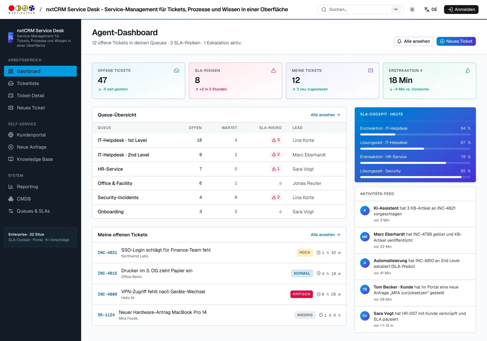 nxtCRM Service Desk