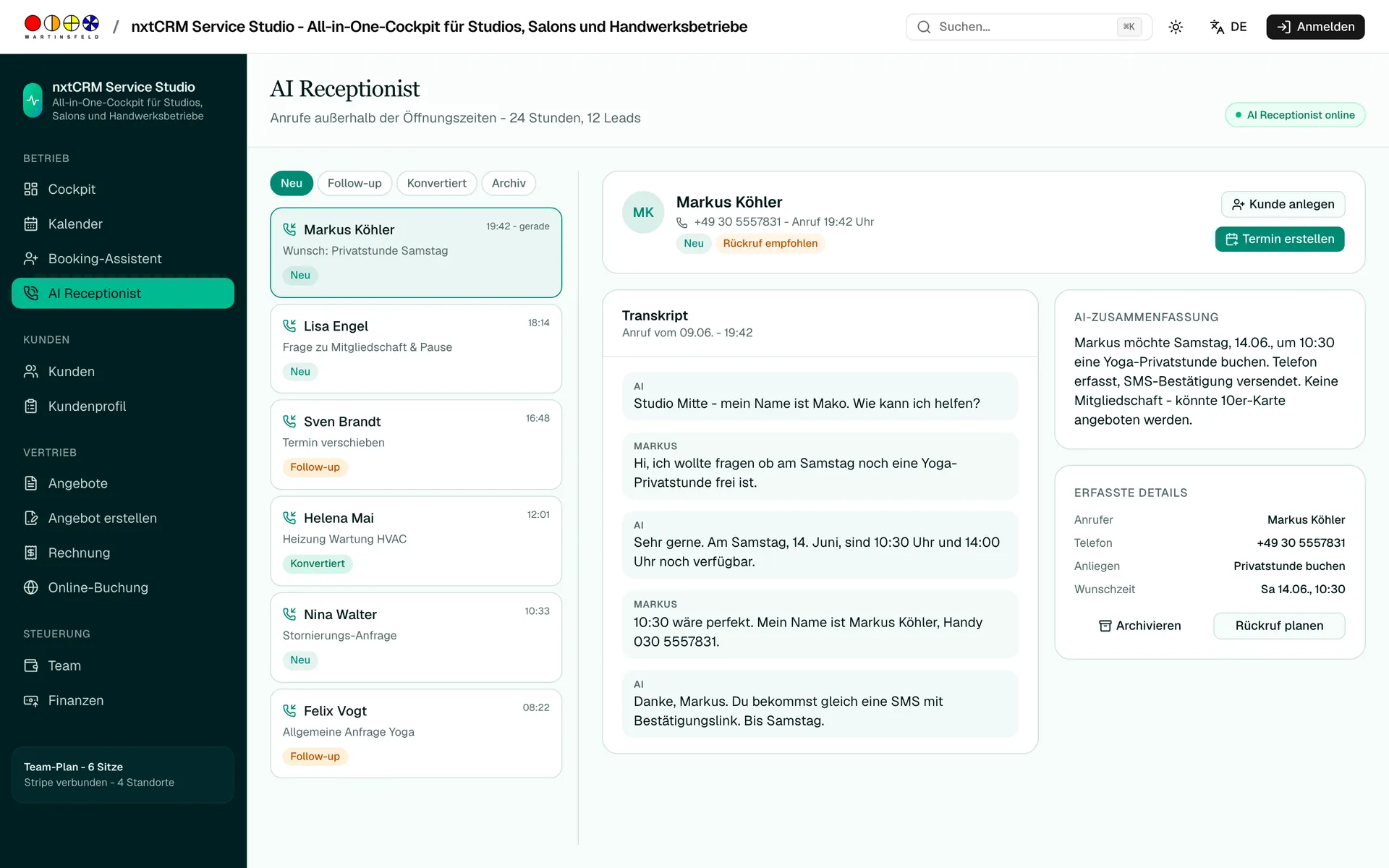 AI Receptionist