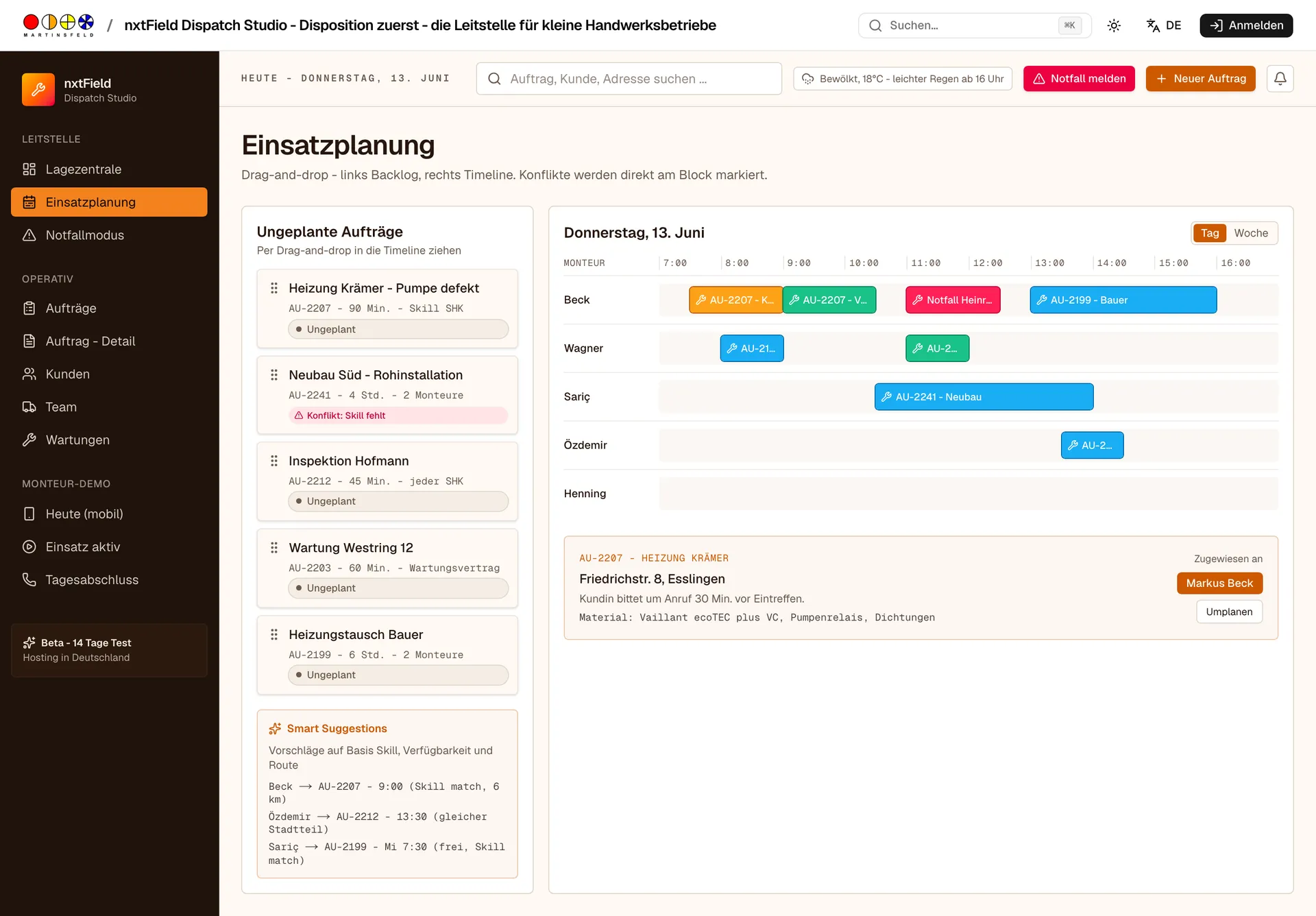 Einsatzplanung