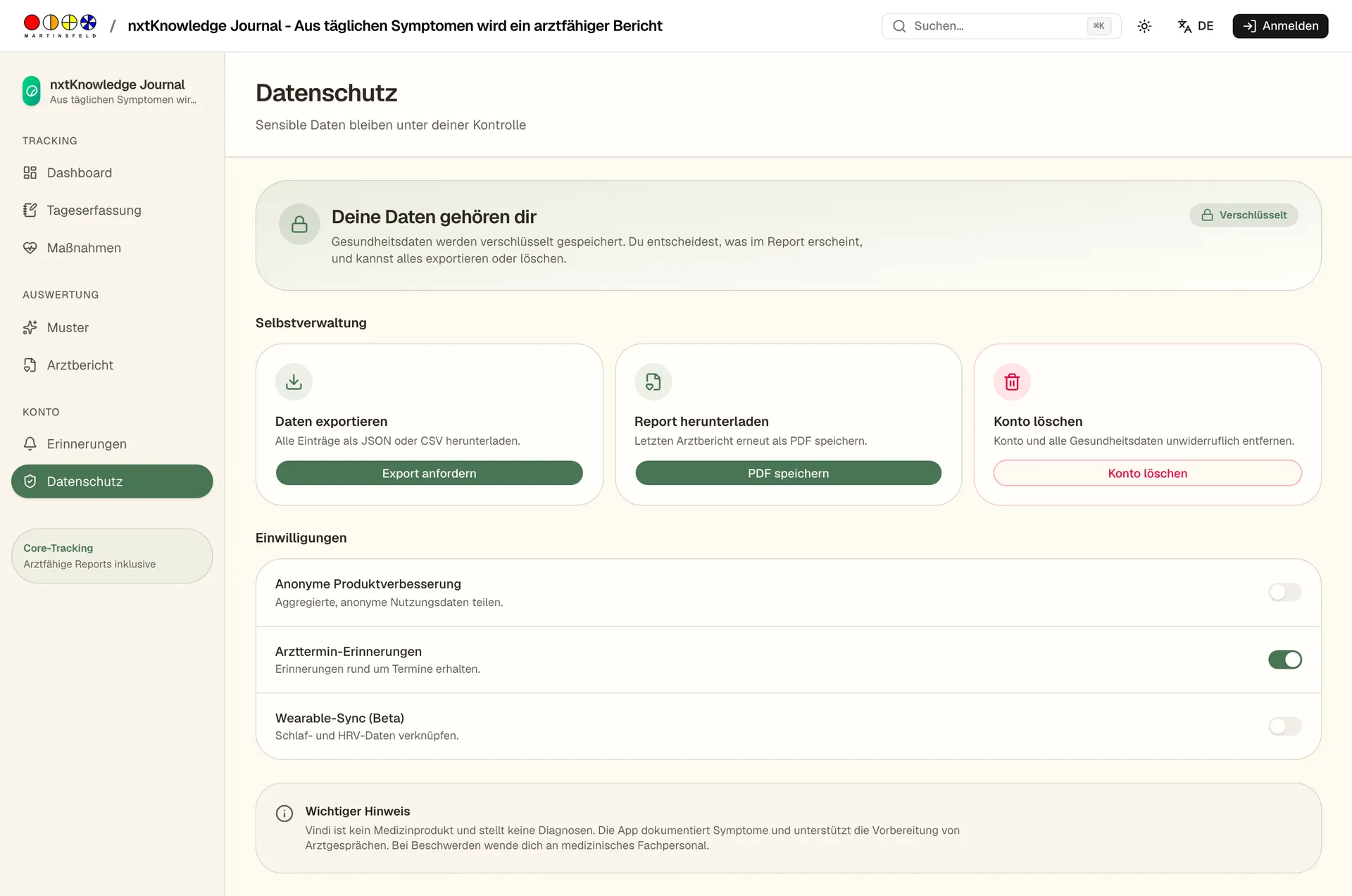 Datenschutz